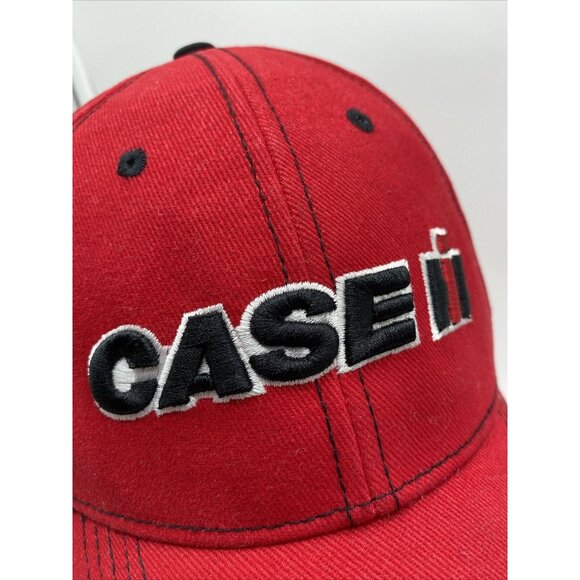 Case Agriculture Farm Heavy Equipment Baseball Hat Cap Red Black Logo - Picture 7 of 13